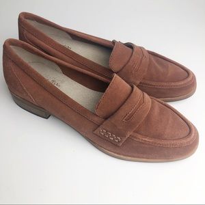 Seychelles Weekenders Suede Loafers Women’s Size 8.5 Rusty Brown